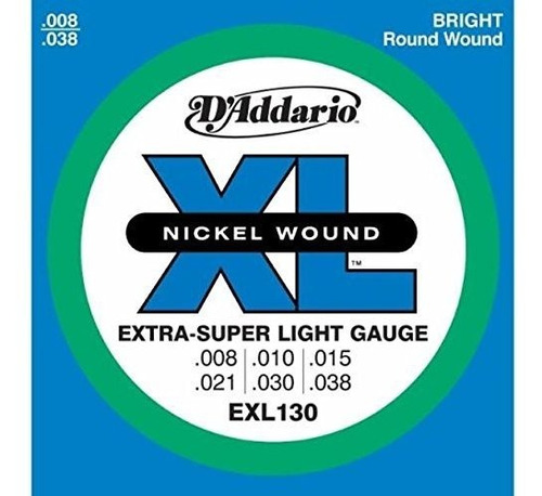 2 D'addario Exl130 Extra Super Light Cuerda Guitarra Na