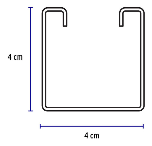 2 Perfiles Unicanal Volteck Pu-144s 1.5m Calibre 14 4x4cm