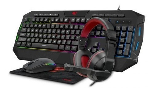Imagen 1 de 9 de Combo Havit Gaming Hv-kb501cm 4ni1