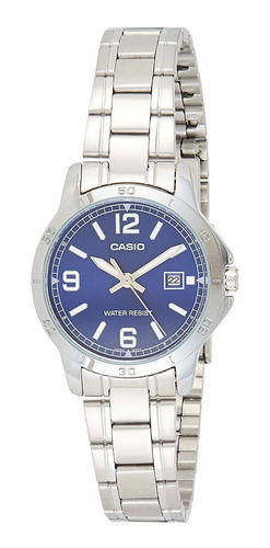 Reloj Mujer Casio Ltp-v004d- Cuarzo Pulso Plateado Just Watc