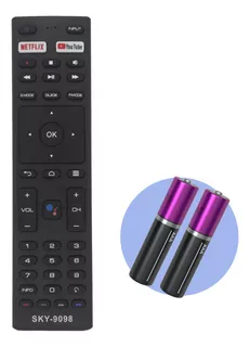 Controle Remoto Compatível Com Smart Tv Jvc 4k + Pilhas