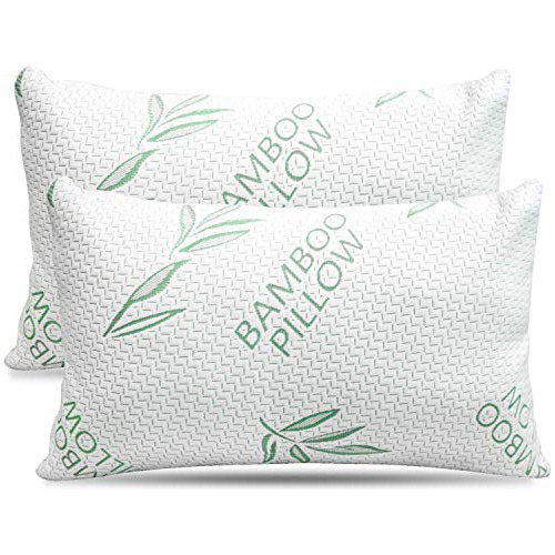 Pack De 2 Almohadas De Bambú De Tamaño Queen  Almo...