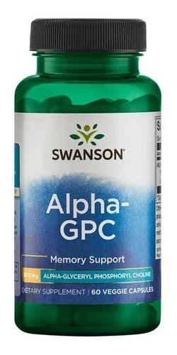 Alpha Gpc  Gliceril Fosforil Colina Memoria 60 Caps 300mg