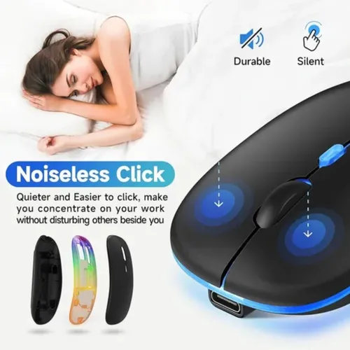 Mouse Raton Inalámbrico Bluetooth Pc Cell Tablet Recargable