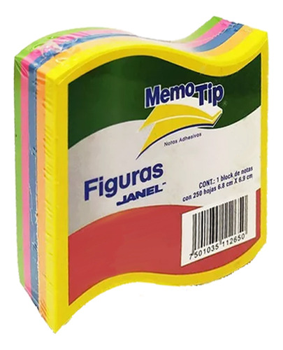 Notas Adhesivas Memotip Neon Figura Bandera 3 X3 Cubo 250hj