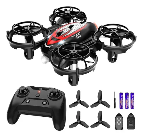 Mini Dron Para Principiantes Con Luces LED, 3 Baterías, 30 Minutos De Vuelo Y Función De Voltereta 3D
