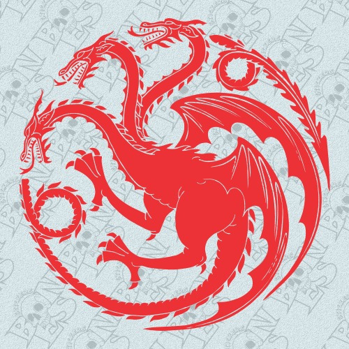 Calco Game Of Thrones ( Targaryen ) Vinilo 25cm X 25cm