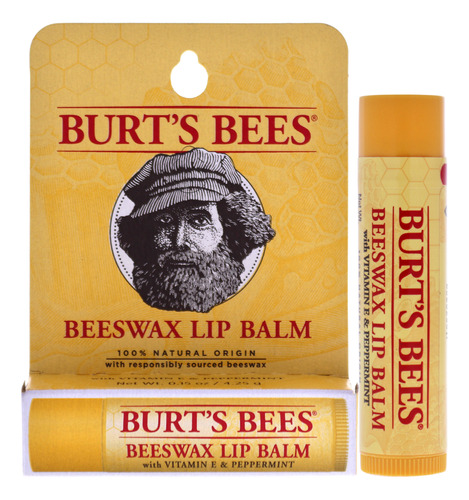 Bálsamo Labial Burts Bees, Cera De Abejas Con Vitamina E Y A