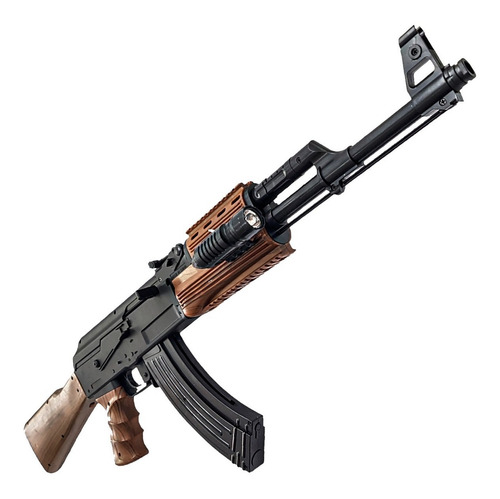 Imagen 1 de 10 de Rifle Airsoft Ak47 Cyma Replica Resorte Laser Linterna 48r