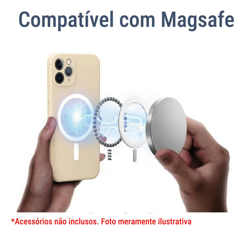 Case iPhone 16e Preta Carregamento Sem Fio Com Magsafe
