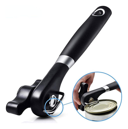 Abre Lata Manual Con Mango Blando Y Acero Inoxidable