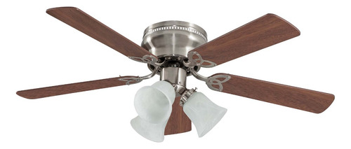 Ventilador Techo Brisa3luces 45202 42pulg Níquel Cinco Aspas 1.067 M 60 Níquel Cepillado Wengue/teca Mdf 5
