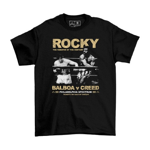 Remera Camiseta Rocky Balboa Vs Creed Boxeo Cine Emexem