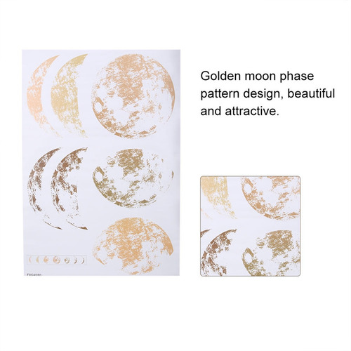 Calcomanía De Pared, Diseño De Fase Lunar, Pegatina De Fondo