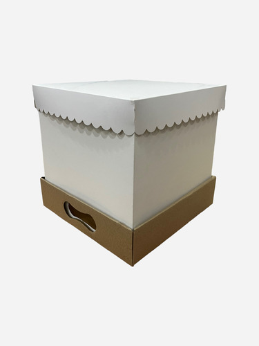 Caja Drip Cake 25 X 25 X 25 De Alto Con Visor Con Tapa Flor