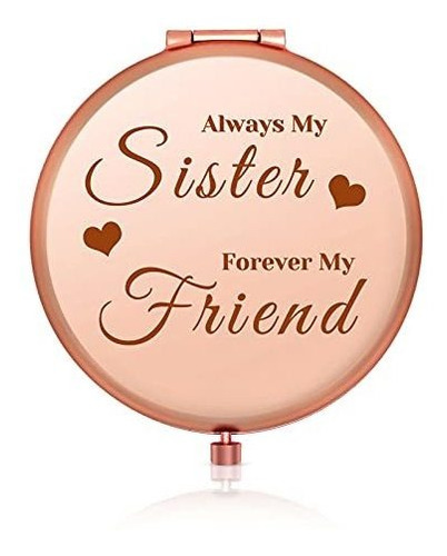 Espejo Compacto Y De Viaj Sister Gift Compact Makeup Mirror 