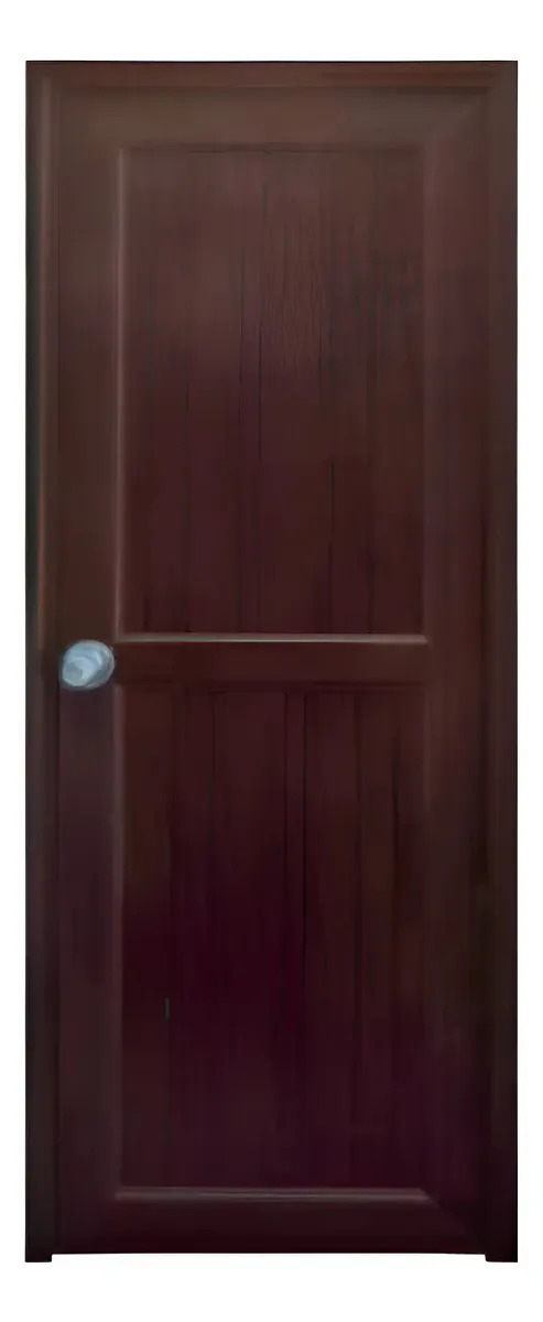 Puerta Pvc Waluminio Reversible 75x200 Cm. Color Marrón oscuro