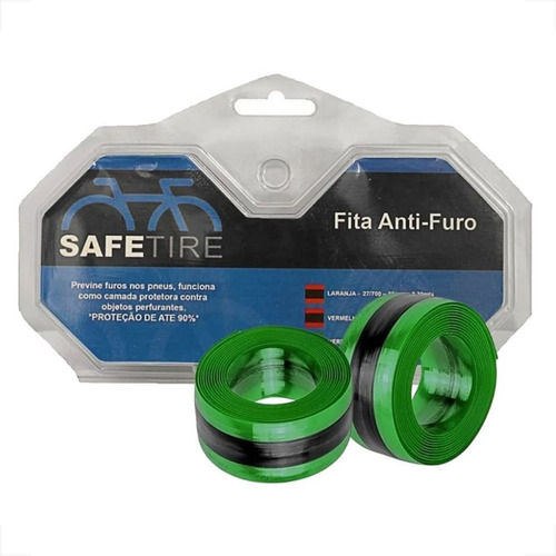 Fita Anti-furo Safetire 35mm Verde P/ Aro 26 27,5 29 O Par