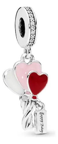 Charm Plata Real S925 Dije Happy Birthday Feliz Cumpleaños