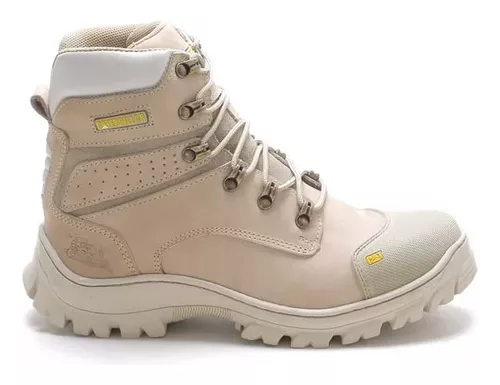 Bota Caterpillar Adventure Masculina Cano Curto Couro Nude