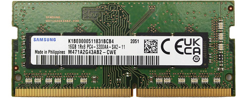 Memoria Ram Samsung, Sodimm, 16 Gb, Ddr4, 3200 Mhz, 260 Pin