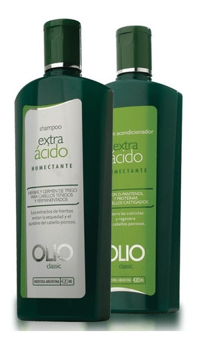 Super Oferta Shampoo + Acondicionador Extra Acido Olio 420ml
