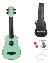 Comprar Ukelele Midiplus Mu3 Soprano Diestro Con Funda Y Púas Verde