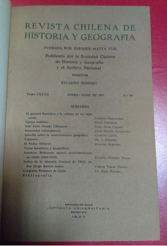 Revista Chilena De Historia Y Geografía N.º Lxxxii 