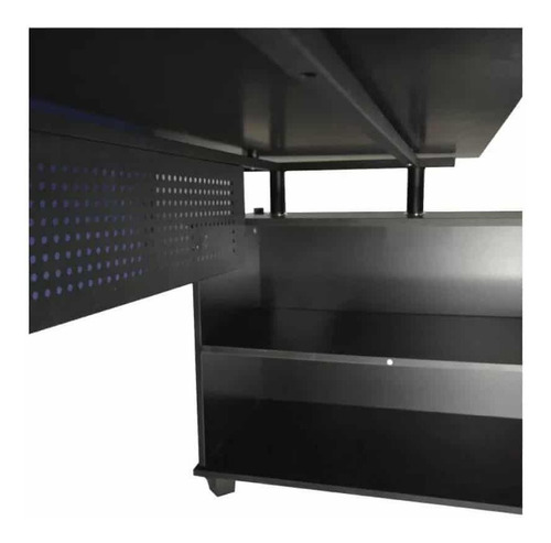 Imagen 5 de 5 de Escritorio En L Boos Table De Cristal Con Compartimiento L