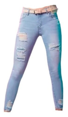 Jeans Mujer Mezclilla Suave Strech 35