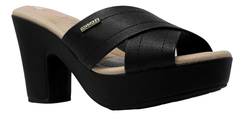 Sandalias De Tacon Negras Zapatos Mujer Modare 7165105