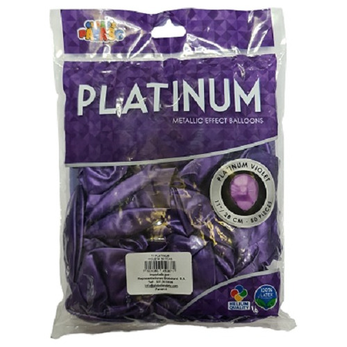 Globos Violeta Platinum 11'' X 50 Unidades