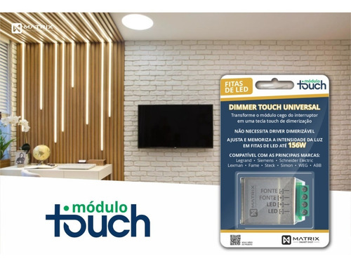 Dimmer Touch P/ Fita / Perfil Em Led (usando Driver Comum)