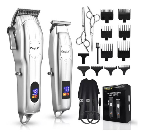 Kit Maquina Cortadoras Cabello Barberia Trimmer Profesional