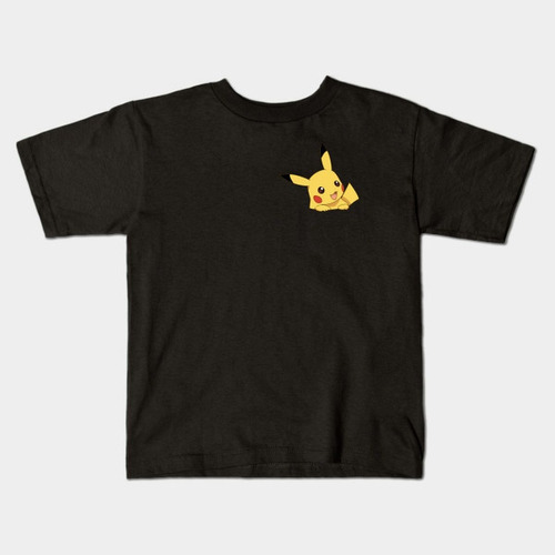 Remera Blanca O Negra Bichos Niño Niña Adultos Pikachu B 8