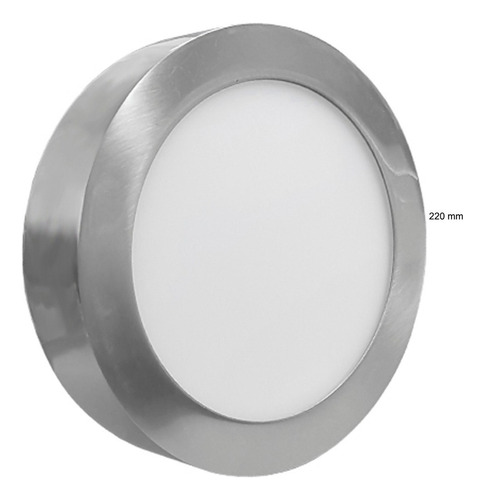 Lampara Led Para Sobreponer 18w Elige Color Plata O Cobre Color Marco Plata Luz Calida