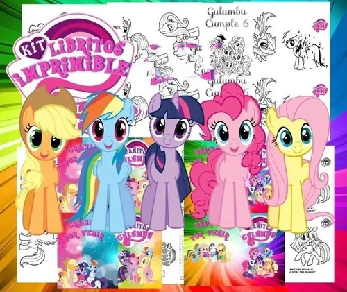 Kit Libritos My Little Pony Pintar Colorear Actividades S131