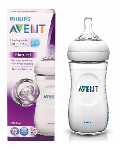 Imagen 3 de 8 de Mamadera natural 330ml 6m+ Phillips Avent