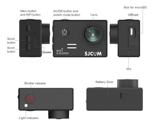Câmera Sjcam Sj5000 Wifi Original Full Hd Dv 1080p 14mp 170º Prova D'agu