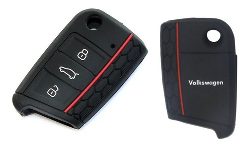 Silicona Key Cover Volkswagen Vw Golf Negro