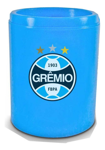 Porta Lata 350 Ml Grêmio Tricolor Prático Presente Cor Azul