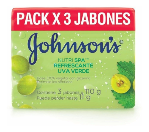 Jabon Johnsons  Nutri Spa Refrescante Uva Verde