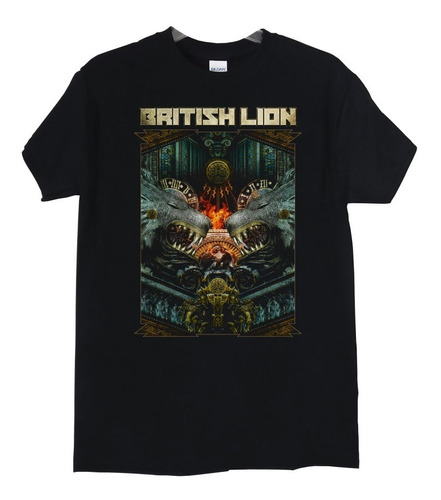 Polera British Lion Spit Fire Rock Abominatron