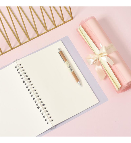 . Cuaderno B5 Transparente Recargable De 26 Anillos Con Tapa