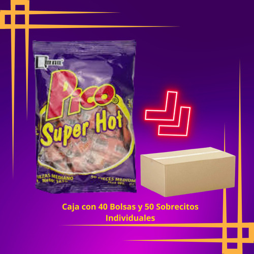 Chilito En Polvo Extra Picosito Dulce Picante Mexicano Ideal Para Botanas Frutas Y Snacks Dulce Típico Perfecto Para Negocios Fiestas Y Eventos Auténtico Sabor Caja Con 40 Bolsas De 50 Sobrecitos C/u