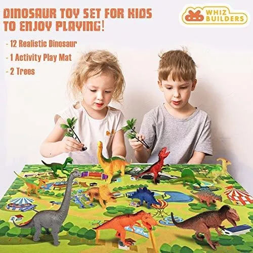 Juguetes de dinosaurio para niños y niñas de 6, 5, 4, 3 años: 12 figuras  grandes de dinosaurios de plástico, T Rex, triceratops, braquiosaurio