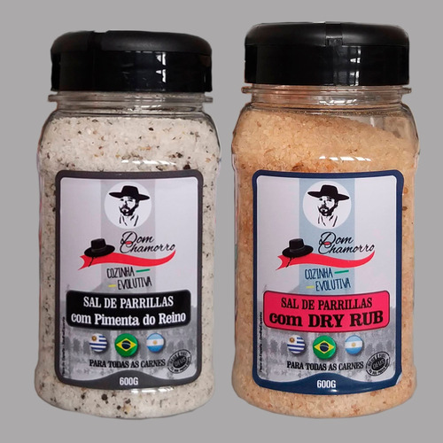 Kit Sal De Parrilla Dry Rub E Pimenta Do Reino Dom Chamoro
