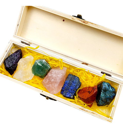 Conjunto De Piedras De Cristal Natural, Piedra Rugosa, Chakr