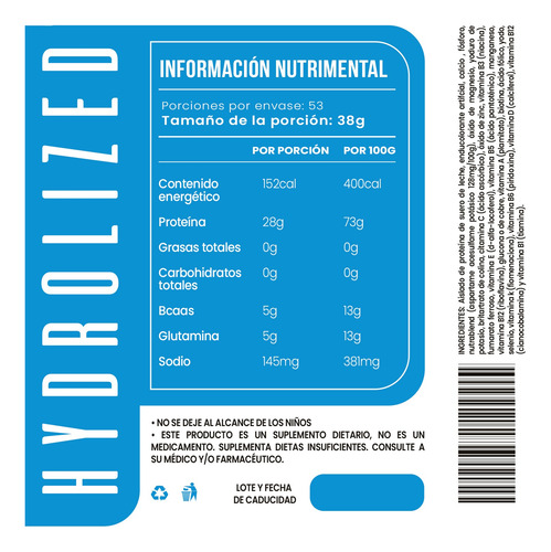 Proteína Whey Hs Hidrolizada Isolate D-mon 2.2 Kg Sabores Chocolate