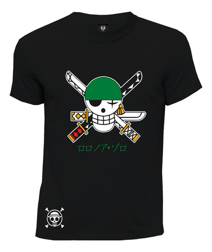 Camiseta Anime One Piece Roronoa Zoro Logo